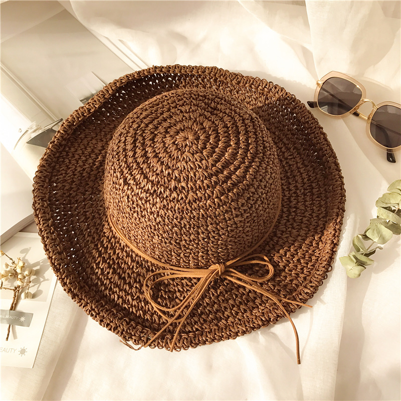 Lafite Straw Hat Female Summer Visor Seaside Vacation Beach Hat Travel Folding Big Sun, Black
Lafite Straw Hat Female Summer Visor Seaside Vacation Beach Hat Travel Folding Big Sun, Black