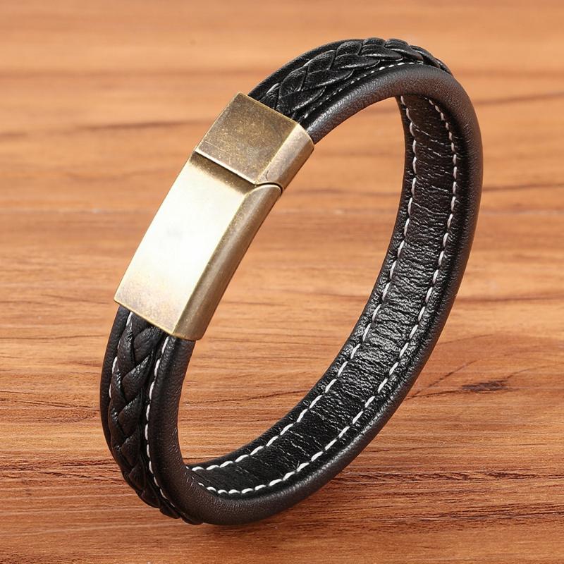 New Grid Texture Bracelet Vintage Buckle Genuine Leather Bracelet For Homme Gold/Black/Rose Color Accessories Jewelry
New Grid Texture Bracelet Vintage Buckle Genuine Leather Bracelet For Homme Gold/Black/Rose Color Accessories Jewelry