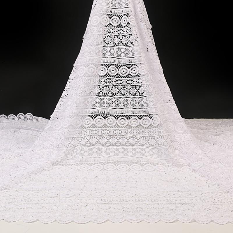 White Guipure Lace Fabric Embroiderey French African Cord Lace Fabric 2020 High Quality Nigerian Fabrics Sewing YA3502B-3
White Guipure Lace Fabric Embroiderey French African Cord Lace Fabric 2020 High Quality Nigerian Fabrics Sewing YA3502B-3