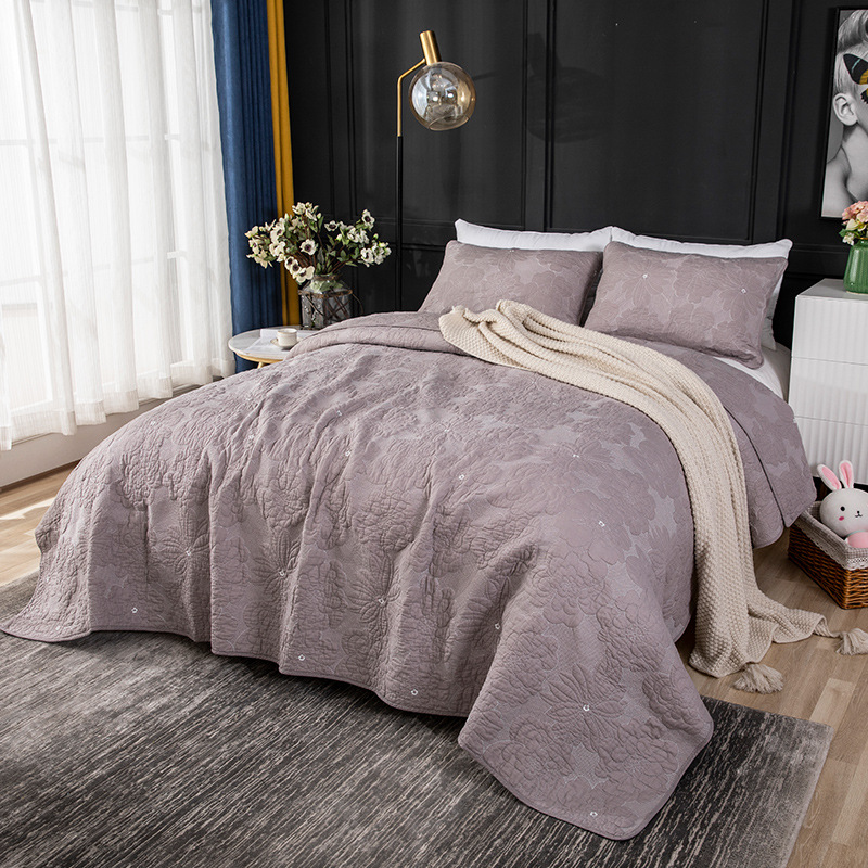 Comforters & Sets CHAUSUB Gray Bedspreads For Bed Quilt Set 3-piece Embroidered Cotton Quilts Cover Shams Queen Size Coverlets Blanket
Comforters & Sets CHAUSUB Gray Bedspreads For Bed Quilt Set 3-piece Embroidered Cotton Quilts Cover Shams Queen Size Coverlets Blanket