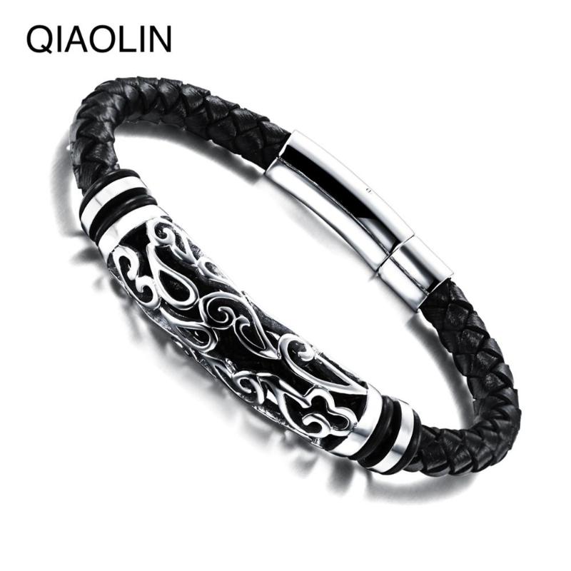 Trendy Men Jewelry Genuine Leather Bracelets Men Stainless Steel Grain Clasp Charm Rope Bracelets&Bangles Male Jewerly Gifts
Trendy Men Jewelry Genuine Leather Bracelets Men Stainless Steel Grain Clasp Charm Rope Bracelets&Bangles Male Jewerly Gifts