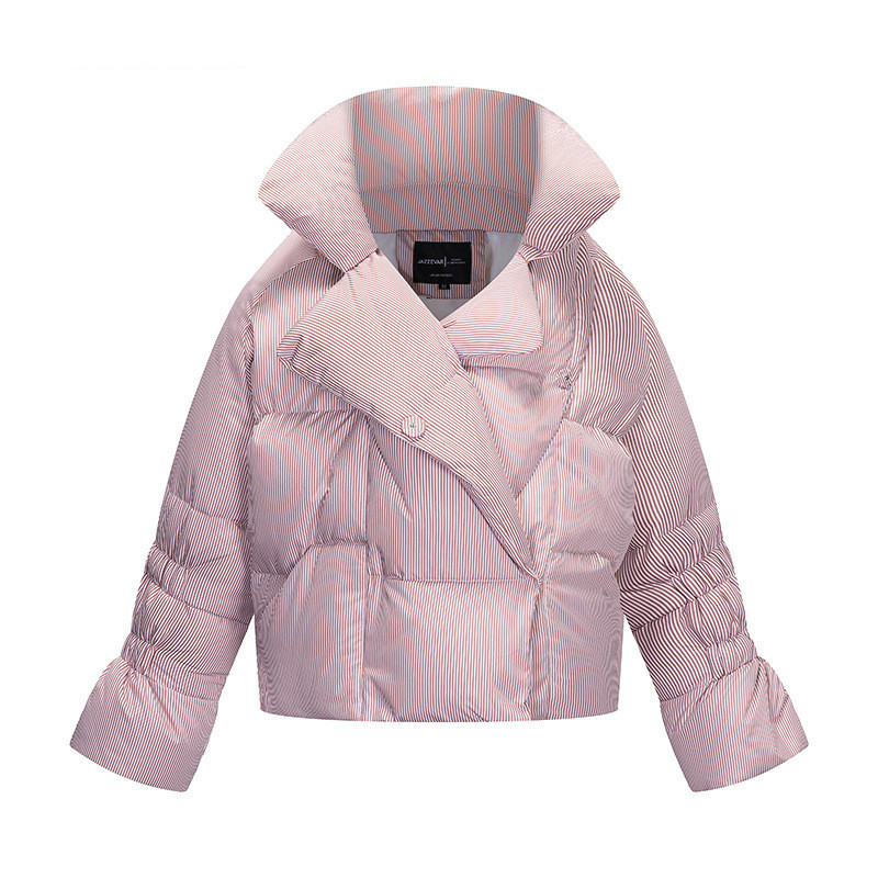 Winter New British Women' Striped Down Coat Warm Wind-Resistant Jacket Student European American Short-Height Short Down Jacket, Red stripes
Winter New British Women' Striped Down Coat Warm Wind-Resistant Jacket Student European American Short-Height Short Down Jacket, Red stripes