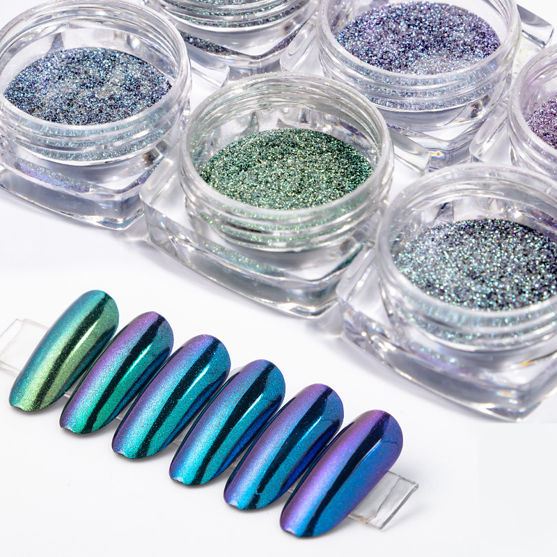 6pc Set Magic Mirror Powder Laser Glitter Ultra-fine Pigment Dust Shiny Flour Nail Art Manicure UV Gel Chameleon Chrome Purple
6pc Set Magic Mirror Powder Laser Glitter Ultra-fine Pigment Dust Shiny Flour Nail Art Manicure UV Gel Chameleon Chrome Purple