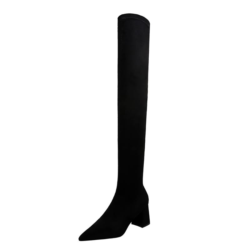 High Heel Boots Women's Shoes Fashion Block Heel Point Toe Faux Suede Shoes Laidies Velvet Lining Winter Shoe Female Boots, Black
High Heel Boots Women's Shoes Fashion Block Heel Point Toe Faux Suede Shoes Laidies Velvet Lining Winter Shoe Female Boots, Black