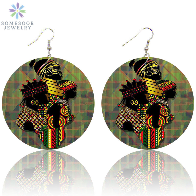 SOMESOOR Vintage African Tribal Wooden Drop Earrings Black Queen Pattern AFRO Ethnic Wood Dangle Jewelry For Women Gifts
SOMESOOR Vintage African Tribal Wooden Drop Earrings Black Queen Pattern AFRO Ethnic Wood Dangle Jewelry For Women Gifts
