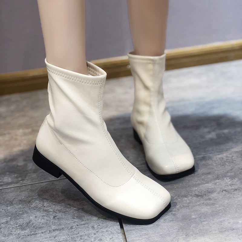 Women Soft PU Leather Back Zipper Ankle Boots Vintage Square Toe Low Heels Short Botas Mujer Spring Autumn Ladies Shoes, Beige
Women Soft PU Leather Back Zipper Ankle Boots Vintage Square Toe Low Heels Short Botas Mujer Spring Autumn Ladies Shoes, Beige