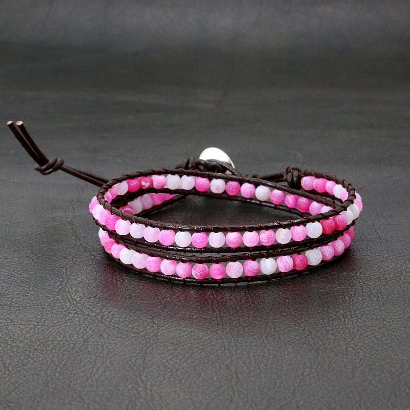 2020 Boho Bracelet Women 4mm Natural Stone Leather Multilayer Bracelet Handmade Beaded Wrap Drop Shipping
2020 Boho Bracelet Women 4mm Natural Stone Leather Multilayer Bracelet Handmade Beaded Wrap Drop Shipping
