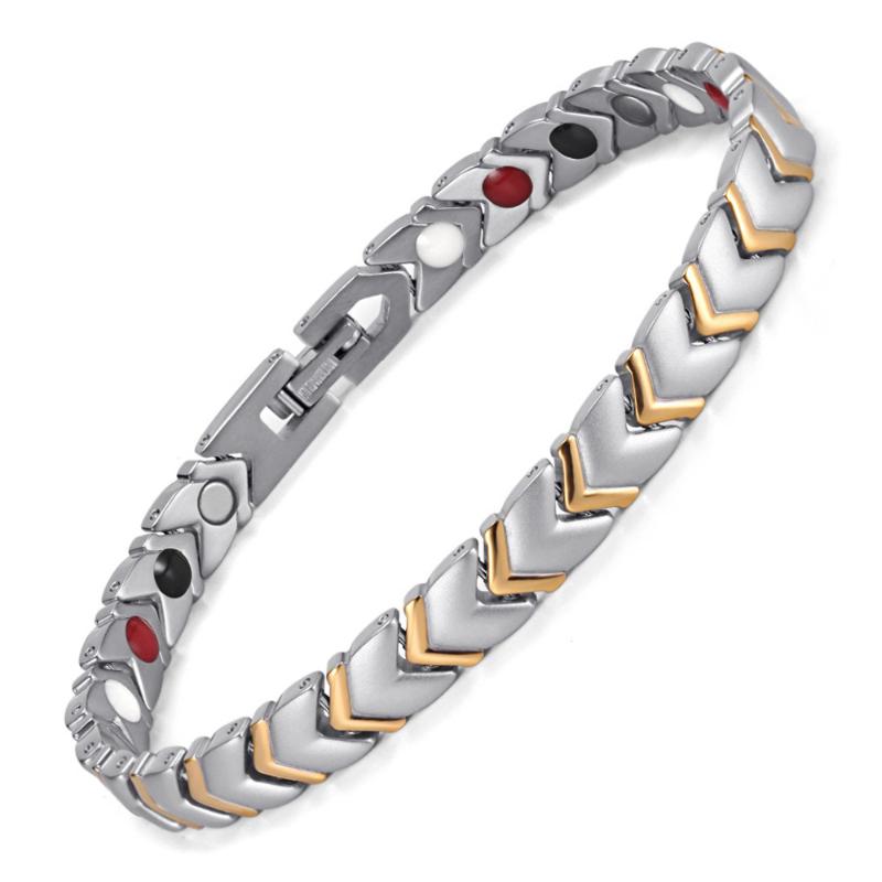 Titanium Health Power Bracelet Bangle For Women Jewelry with 4 Elements Magnetic Couples Accessories
Titanium Health Power Bracelet Bangle For Women Jewelry with 4 Elements Magnetic Couples Accessories