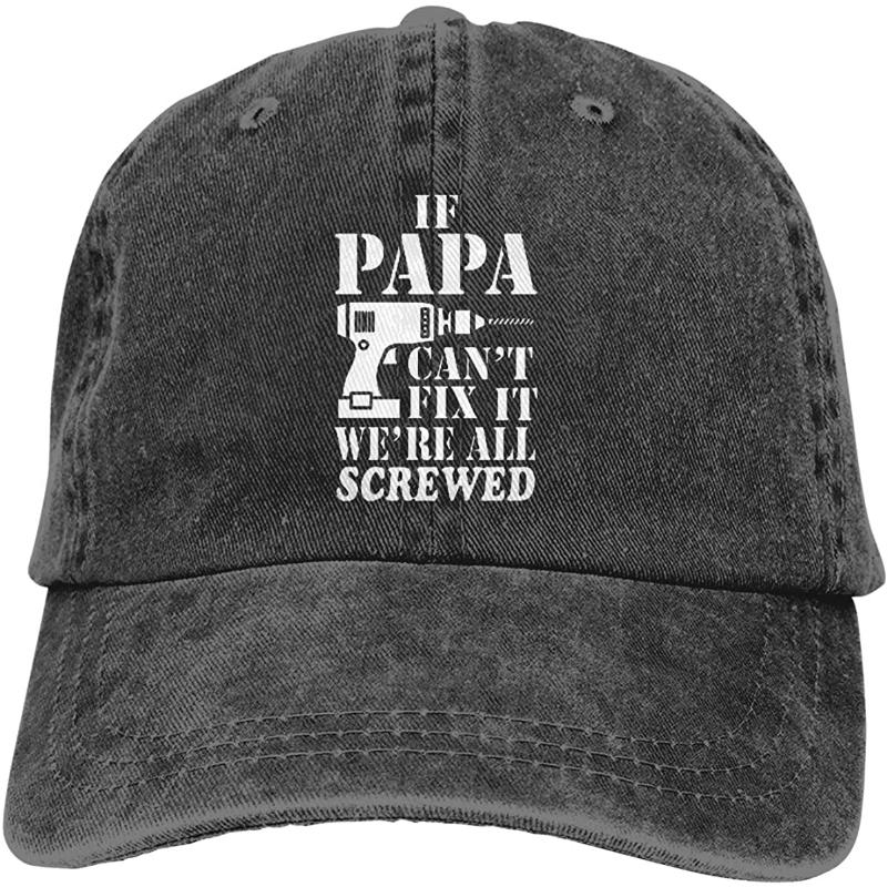 If Papa Cant Fix It Were All Screwed Unisex Soft Casquette Cap Vintage Adjustable Baseball Caps, Gray
If Papa Cant Fix It Were All Screwed Unisex Soft Casquette Cap Vintage Adjustable Baseball Caps, Gray