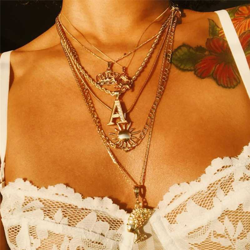 Luokey Miltilayer Bohemia Necklace Gold Color Crown Sun Egyptian Queen Dangle Pendant Necklaces Party Vintage Charm Jewelry Gift
Luokey Miltilayer Bohemia Necklace Gold Color Crown Sun Egyptian Queen Dangle Pendant Necklaces Party Vintage Charm Jewelry Gift
