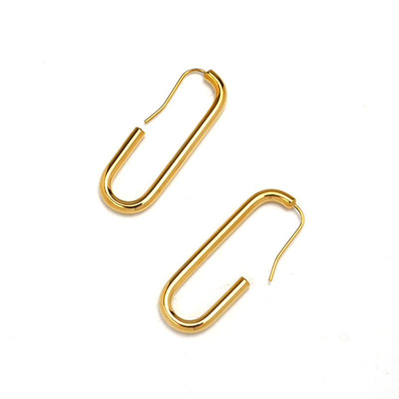 

1Pair Simple Gold Metal Color Pin Stud Earrings Women Trendy Personality Glossy Geometric Circle Ear Stud Jewelry Gift E170