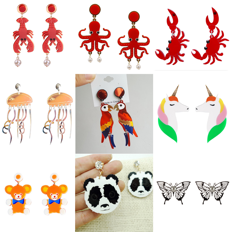 Donarsei Cute Animal Acrylic Earrings For Women Fashion Parrot Red Crab Bear Lobster Octopus Long Drop Dangle Earrings Gift
Donarsei Cute Animal Acrylic Earrings For Women Fashion Parrot Red Crab Bear Lobster Octopus Long Drop Dangle Earrings Gift