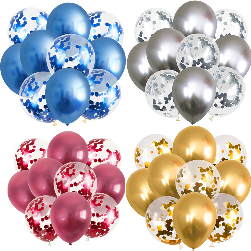 10Pcs 12inch Metallic Balloons Gold Confetti Balloons Chrome Baloons Adult Birthday Party Decorations Wedding Decor Globos
10Pcs 12inch Metallic Balloons Gold Confetti Balloons Chrome Baloons Adult Birthday Party Decorations Wedding Decor Globos