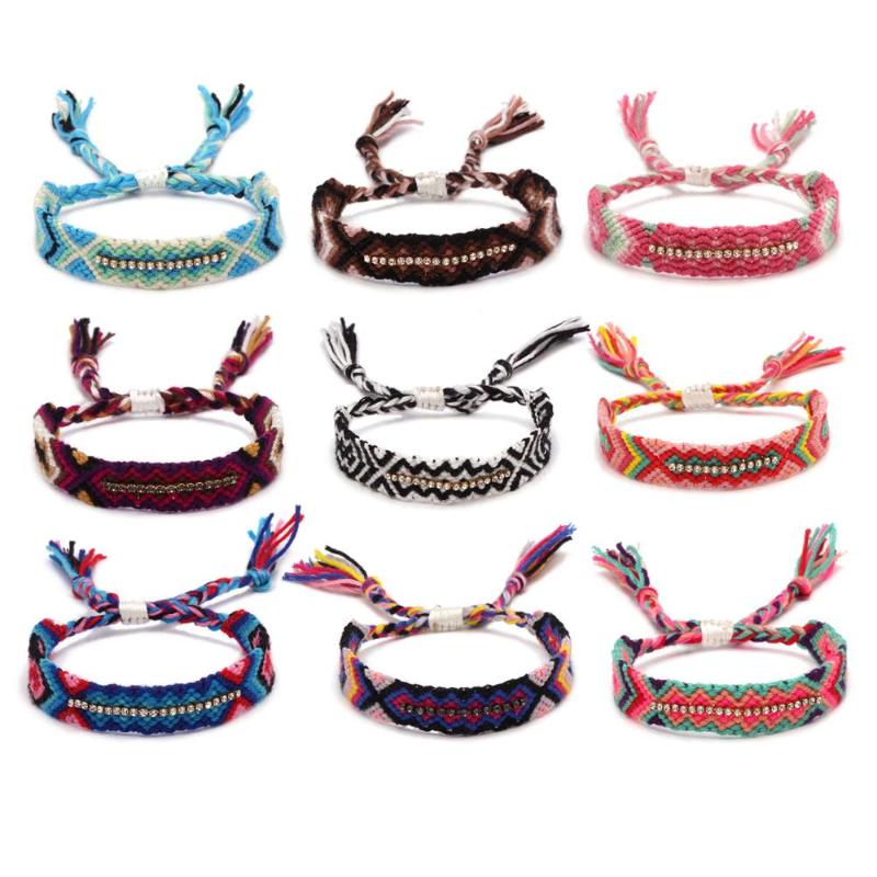 Boho Multicolored Pull Knot Sparkling Claw Chain Crystal Adjustalbe Friendship Bracelet Women Men Bohemian Cotton Jewelry Gift
Boho Multicolored Pull Knot Sparkling Claw Chain Crystal Adjustalbe Friendship Bracelet Women Men Bohemian Cotton Jewelry Gift