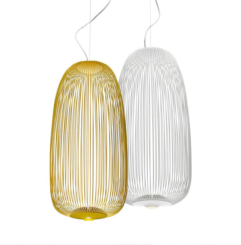 Post Modern Foscarini Spokes Pendant Lamps Lights Industrial Bird Cage Luminaire Dining Room Living Home Decor Led Hanging Lamp