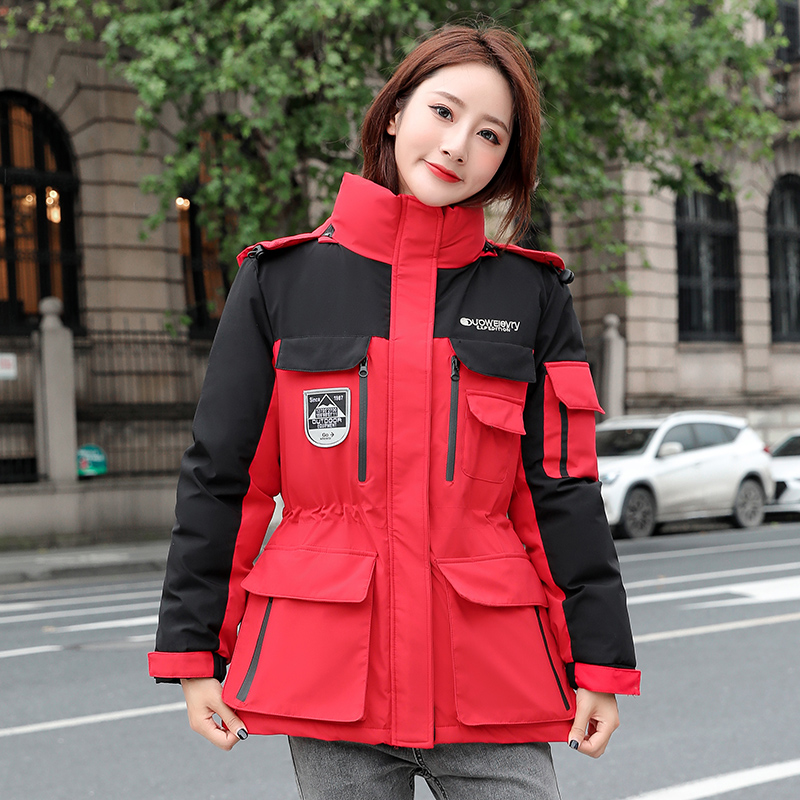 Women's Winter Jacket Patchwork Hooded Short Parkas Woman Plus Size Thick Stand Collar Safari Style Big Pockets Female Cold Coat, Black
Women's Winter Jacket Patchwork Hooded Short Parkas Woman Plus Size Thick Stand Collar Safari Style Big Pockets Female Cold Coat, Black
