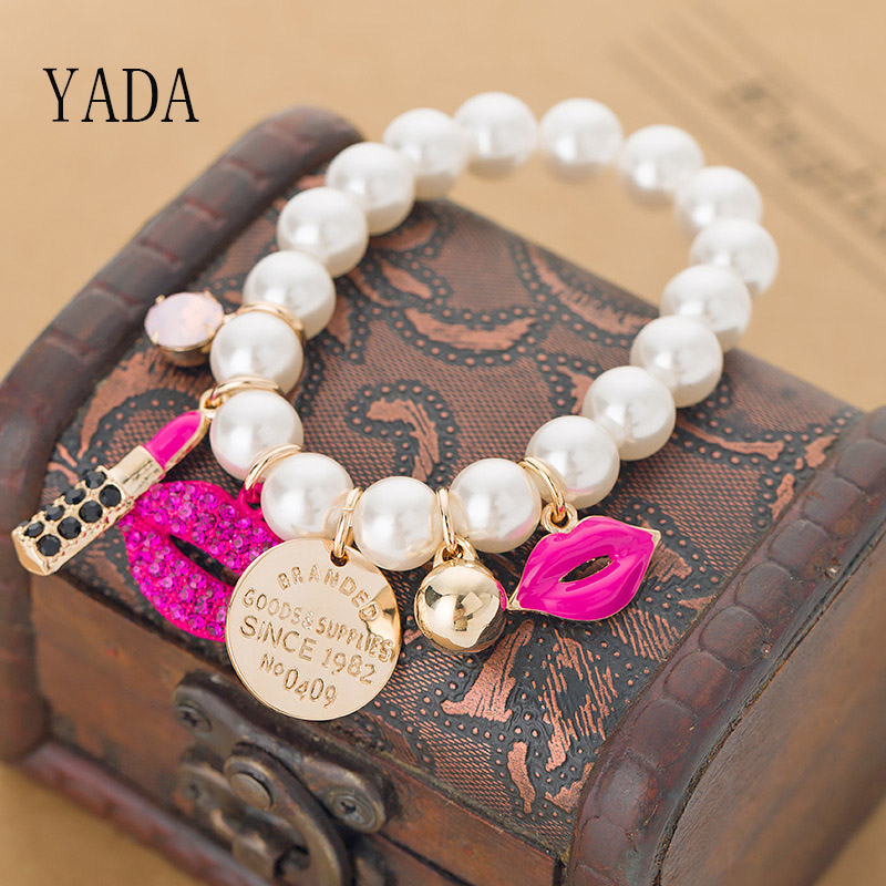 YADA Gifts 2020 INS Luxury Red big Lips Bracelets&Bangles For Women pearl Bracelets Crystal Jewelry Lipstick Bracelet BT200111
YADA Gifts 2020 INS Luxury Red big Lips Bracelets&Bangles For Women pearl Bracelets Crystal Jewelry Lipstick Bracelet BT200111