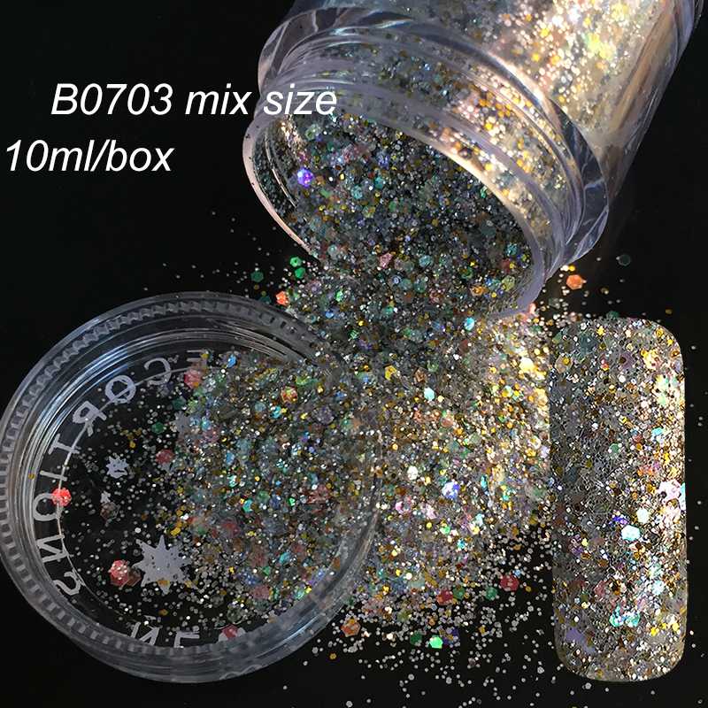 3D Hexagon Sequins glitter powder Mix szie Makeup Glitter Nail Art Design DIY Deffierent Size Manicure Paillettes
3D Hexagon Sequins glitter powder Mix szie Makeup Glitter Nail Art Design DIY Deffierent Size Manicure Paillettes