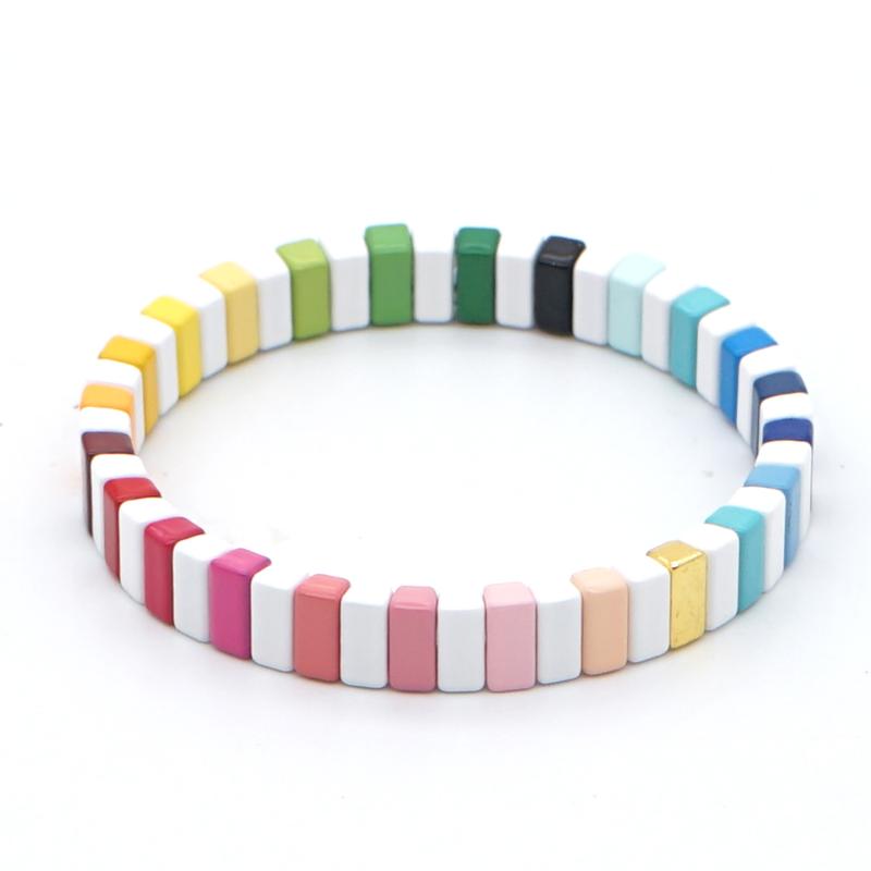 Charm Bracelets Shinus Jewelry Rainbow Women Fashion 2021 Bracelet Enamel Tile Beads Girl Boho Summer Moxico Stretch Beaded
Charm Bracelets Shinus Jewelry Rainbow Women Fashion 2021 Bracelet Enamel Tile Beads Girl Boho Summer Moxico Stretch Beaded