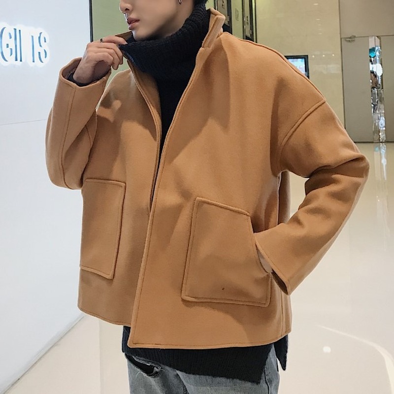 2019 New Men Short Hong Kong bf Winter Coat Korean Fashion Wool Fall Coat Men, Black
2019 New Men Short Hong Kong bf Winter Coat Korean Fashion Wool Fall Coat Men, Black