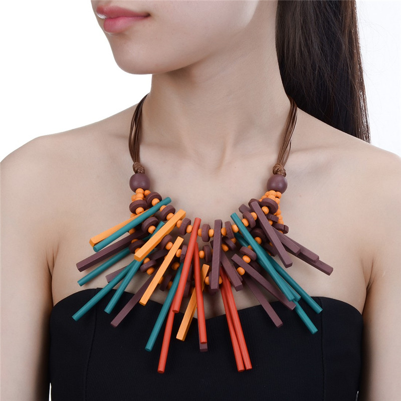 Vintage Statement Necklac Wood Double Leather Chain Jewelry Accessories Collar Necklace Women Chokers
Vintage Statement Necklac Wood Double Leather Chain Jewelry Accessories Collar Necklace Women Chokers