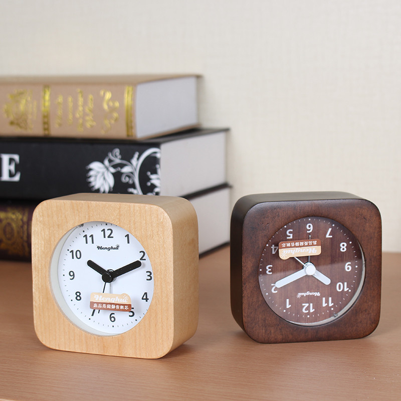 Nordic Simple Square Alarm Clock Creative Bedside Clock Student Mute Small Alarm Wood Personality Luminous Bedroom Watch
Nordic Simple Square Alarm Clock Creative Bedside Clock Student Mute Small Alarm Wood Personality Luminous Bedroom Watch