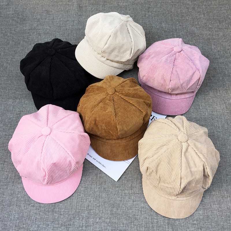 Retro Corduroy Octagonal Beret Hat For Women Fashion Beret Cap Cabbie Newsboy Flat Peaked Hat Striped British Accessories, As picture
Retro Corduroy Octagonal Beret Hat For Women Fashion Beret Cap Cabbie Newsboy Flat Peaked Hat Striped British Accessories, As picture