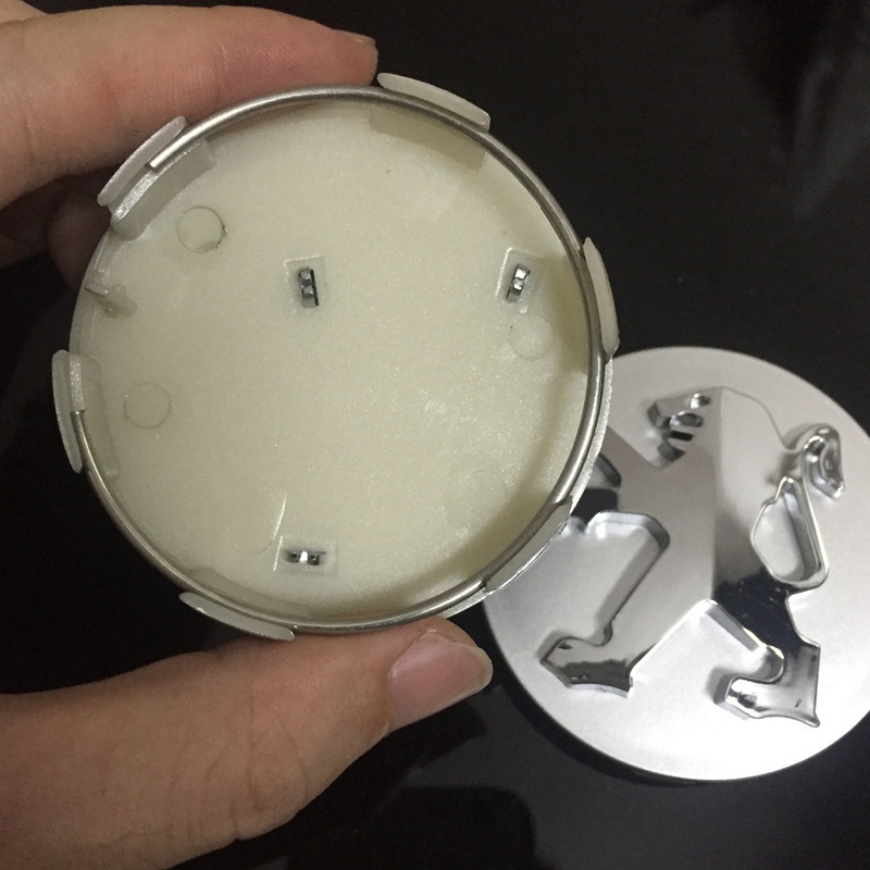 For Peugeot Wheel Hub Cap 206 207 307 308 3008 407 408 508 607 ABS 60mm Peugeot Center dust Cap Emblem Badge Car Accessories