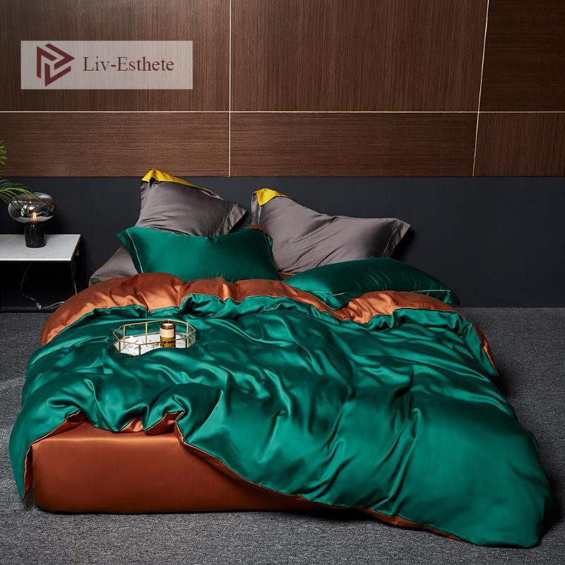 Liv-Esthete Dark Green 100% Silk Bedding Set Beauty Duvet Cover Brown Fitted Sheet Or Flat Flat Sheet Pillowcace King Set, 005
Liv-Esthete Dark Green 100% Silk Bedding Set Beauty Duvet Cover Brown Fitted Sheet Or Flat Flat Sheet Pillowcace King Set, 005