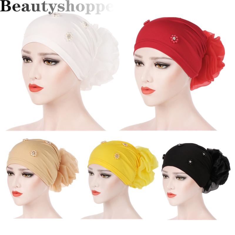 New Women Hair Loss Cap Beanie Skullies Flower Pearls Muslim Cancer Chemo Cap Islamic Hat Cover Head Scarf Fashion Bonnet, Orange
New Women Hair Loss Cap Beanie Skullies Flower Pearls Muslim Cancer Chemo Cap Islamic Hat Cover Head Scarf Fashion Bonnet, Orange