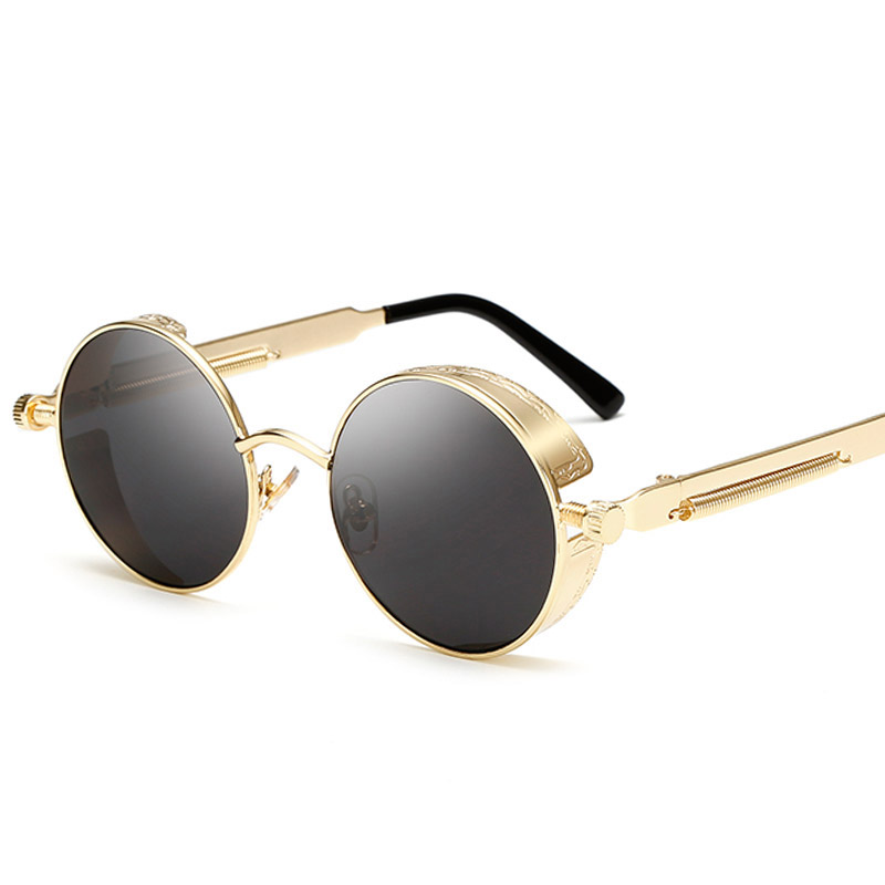 Retro Round Metal Steampunk Sunglasses Men Women Fashion Glasses Brand Designer Vintage Sunglasses High Quality UV400 Eyewear, White;black
Retro Round Metal Steampunk Sunglasses Men Women Fashion Glasses Brand Designer Vintage Sunglasses High Quality UV400 Eyewear, White;black