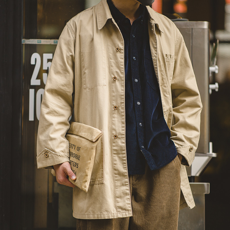 men trench coat Hand-painted trench coat Canvas jacket Casual jacket Loose Safari Style mens, Splash ink khaki
men trench coat Hand-painted trench coat Canvas jacket Casual jacket Loose Safari Style mens, Splash ink khaki