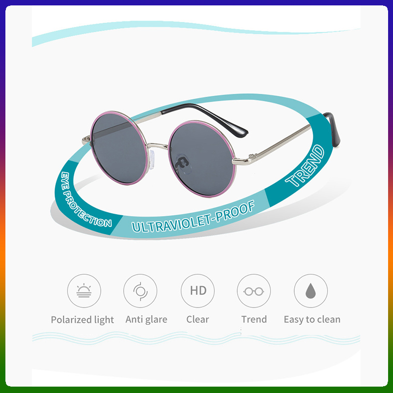 Polarized Sunglasses For Kids UV400 Fashion Round Sun Glasses Vintage Girls Boys Eyewear Metal Frame High Quality Eye Glasses
Polarized Sunglasses For Kids UV400 Fashion Round Sun Glasses Vintage Girls Boys Eyewear Metal Frame High Quality Eye Glasses