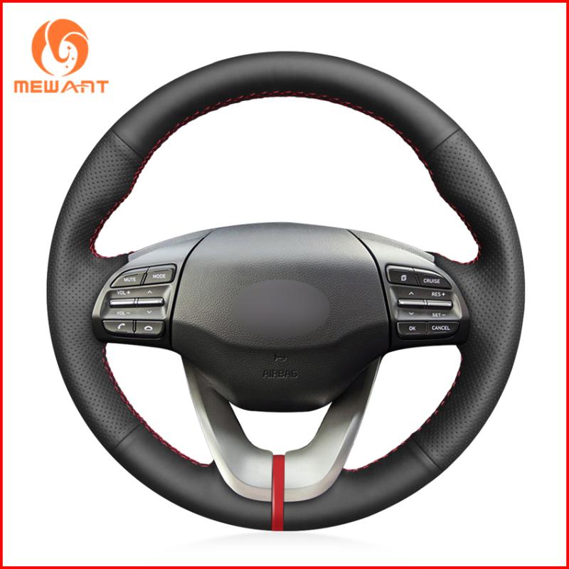 MEWANT Black Genuine Leather Hand Sew Wrap Car Steering Wheel Cover for 2020 Veloster Accessories
MEWANT Black Genuine Leather Hand Sew Wrap Car Steering Wheel Cover for 2020 Veloster Accessories