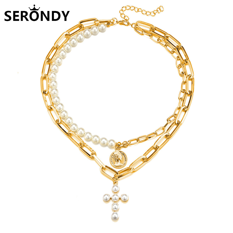 Alloy Pearl Cross Punk Goth Choker Necklace For Women Jewelry Collares Chain On The Neck 2020 New Trend Gift Aesthetics XL10340
Alloy Pearl Cross Punk Goth Choker Necklace For Women Jewelry Collares Chain On The Neck 2020 New Trend Gift Aesthetics XL10340