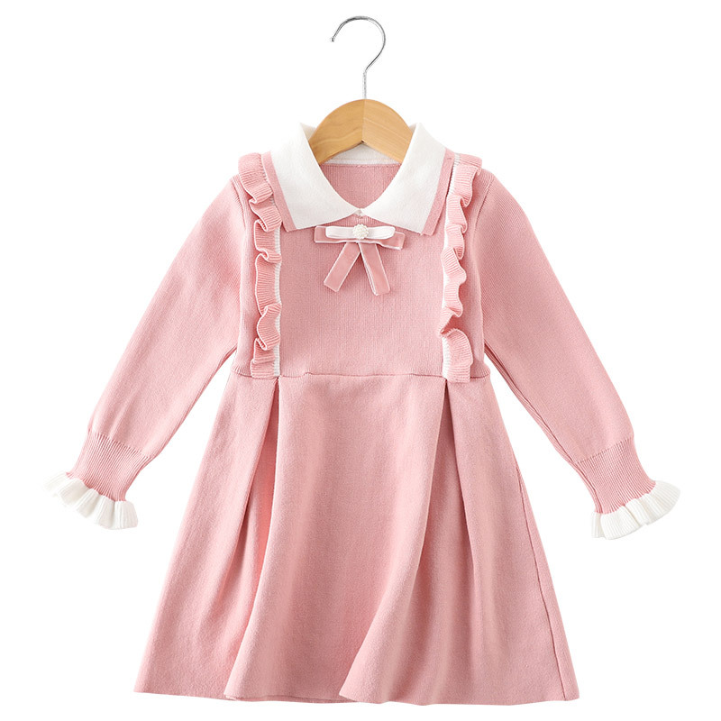 Christmas kid's costume autumn Girls Dress of Girls Kids princess Party Ruffle Sweater Knit dress winter Baby girl clothes 2-7, As picture1
Christmas kid's costume autumn Girls Dress of Girls Kids princess Party Ruffle Sweater Knit dress winter Baby girl clothes 2-7, As picture1