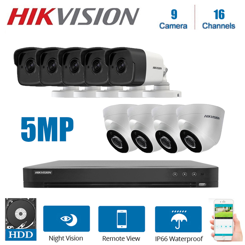 Hikvision English 16-channel DVR video surveillance and 9Pcs hybrid 5MP 4 in 1 camera night vision CCTV security system kit
Hikvision English 16-channel DVR video surveillance and 9Pcs hybrid 5MP 4 in 1 camera night vision CCTV security system kit