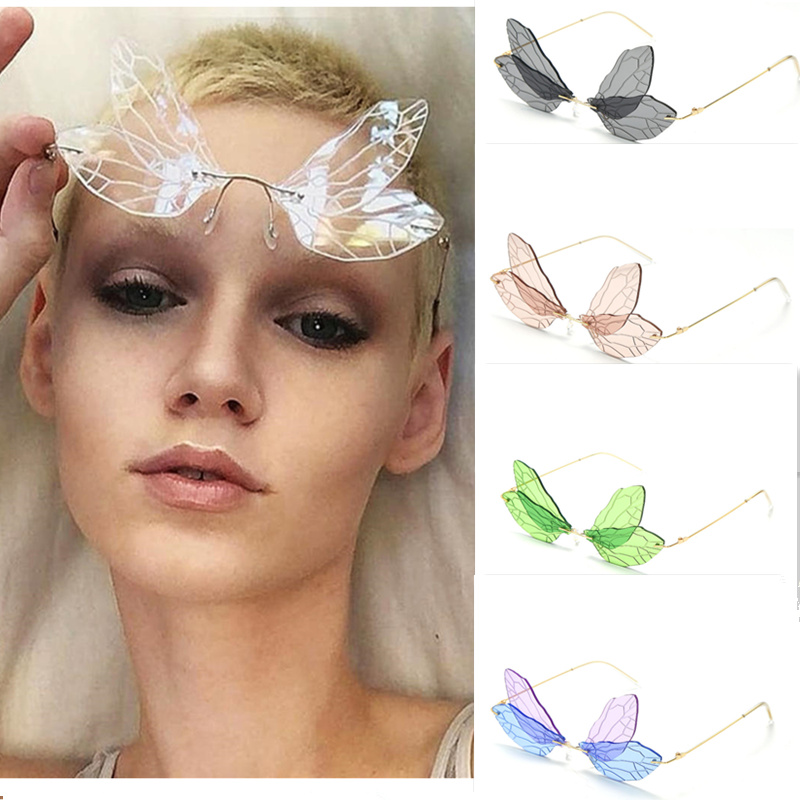 Fashion Rimless Sunglasses Women Vintage Dragonfly Steampunk Sunglasses Men Frameless Gradient Clear Lens Glasses Shades
Fashion Rimless Sunglasses Women Vintage Dragonfly Steampunk Sunglasses Men Frameless Gradient Clear Lens Glasses Shades
