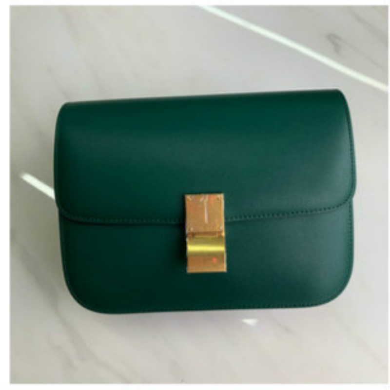 2020 Women's Bag Box Tofu Bag Cowhide Retro Square Stewardess Diagonal Shoulder Luxury Handbags Women Bags Designer, 18cm blackish green
2020 Women's Bag Box Tofu Bag Cowhide Retro Square Stewardess Diagonal Shoulder Luxury Handbags Women Bags Designer, 18cm blackish green