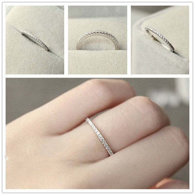 Round Thin Ring Silver Color Engagement Wedding Ring For Women Man Simple Fashion Rhinestone Crystal Rings
Round Thin Ring Silver Color Engagement Wedding Ring For Women Man Simple Fashion Rhinestone Crystal Rings