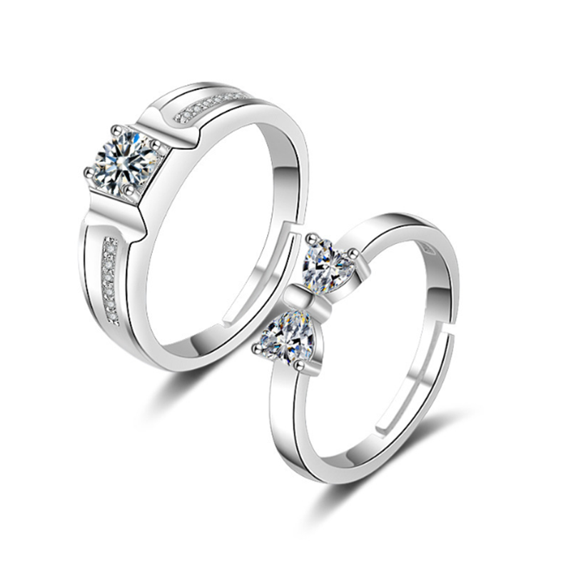 Fashion Light Luxury Women Bowknot Zircon Popular Men's Couple Engagement Wedding Ring Valentine's Day Gift Jewelry Wholesale
Fashion Light Luxury Women Bowknot Zircon Popular Men's Couple Engagement Wedding Ring Valentine's Day Gift Jewelry Wholesale
