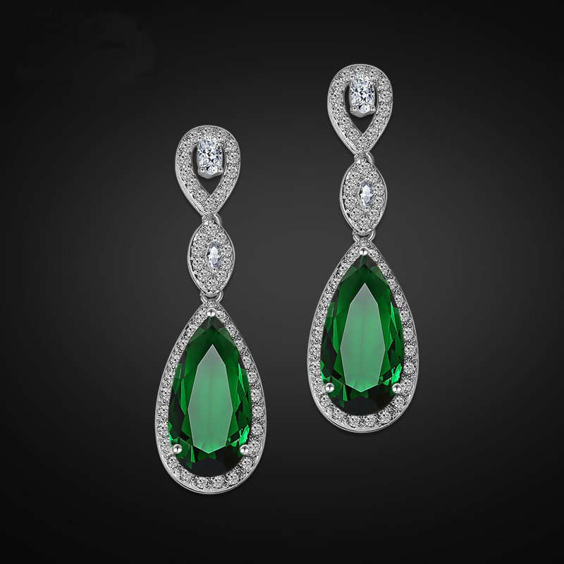 Bilincolor fashion trendy simple long green cubic zirconia drop earring female for bridal
Bilincolor fashion trendy simple long green cubic zirconia drop earring female for bridal