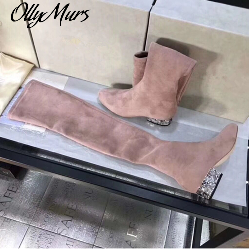 Luxury Colorful Rhinestone Women Over The Knee Boots Nature Suede Leather Round Toe Low Heels Casual Shoes Women Long Boots 2020, As show1
Luxury Colorful Rhinestone Women Over The Knee Boots Nature Suede Leather Round Toe Low Heels Casual Shoes Women Long Boots 2020, As show1