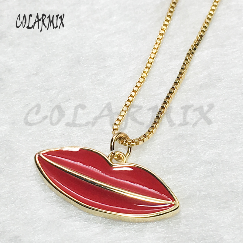 Chains 10 Pieces Red Lips Pendants Necklace Charm Accessories For Women Sexy Jewels Gift Lady Jewelry 5640
Chains 10 Pieces Red Lips Pendants Necklace Charm Accessories For Women Sexy Jewels Gift Lady Jewelry 5640