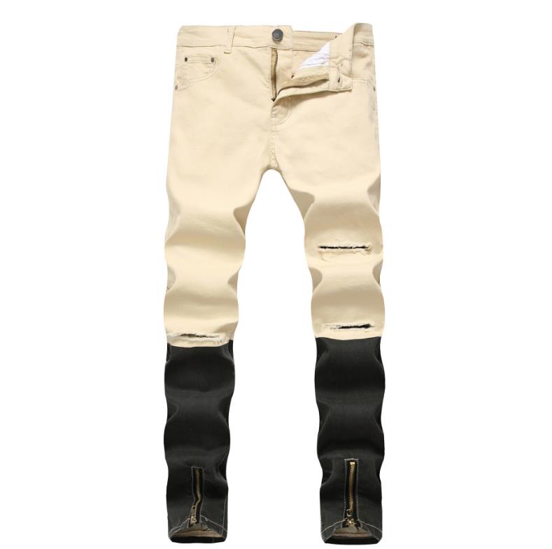 stretch Biker High Jeans Men's Washed Destroyed Coloured Knee Hole Skinny Pants Size 28-42, Khaki
stretch Biker High Jeans Men's Washed Destroyed Coloured Knee Hole Skinny Pants Size 28-42, Khaki