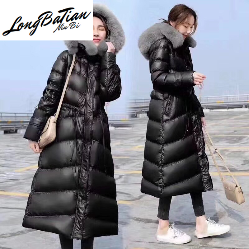 Women' Down 2020 Long Winter Coat Women Big Fur Collar Hooded Korean Warm Puffer Jacket Chamarras De Mujer 0022, Black
Women' Down 2020 Long Winter Coat Women Big Fur Collar Hooded Korean Warm Puffer Jacket Chamarras De Mujer 0022, Black