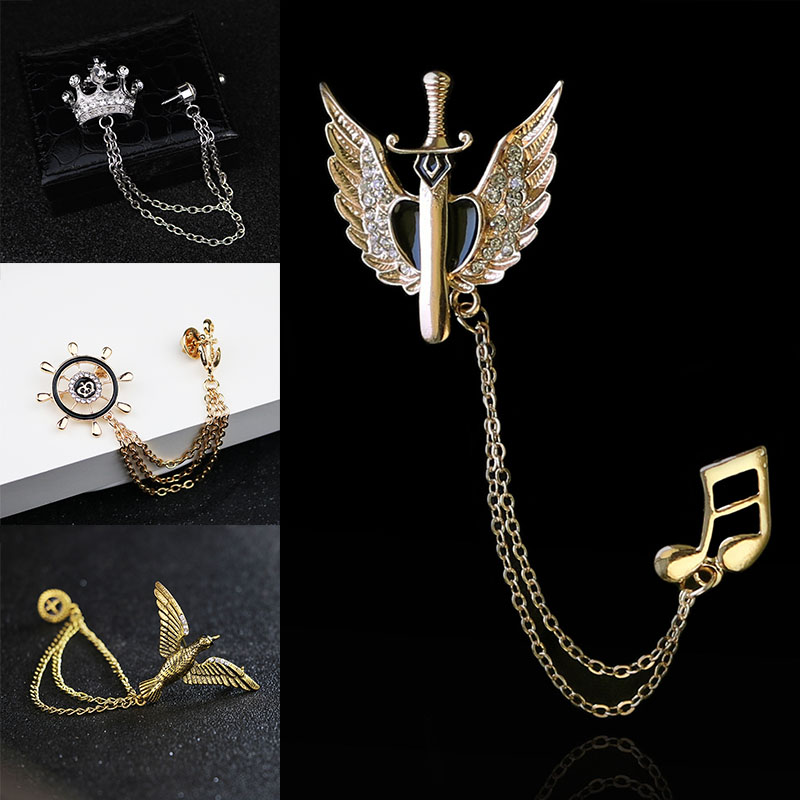 New Vintage Dragon Crown Angle Metal Tassel Lapel Pin Bird Gold Brooch Pins and Brooches Accessories Jewelry Gifts for Men
New Vintage Dragon Crown Angle Metal Tassel Lapel Pin Bird Gold Brooch Pins and Brooches Accessories Jewelry Gifts for Men