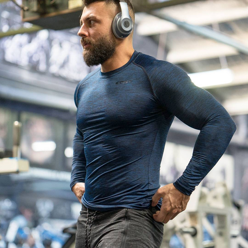 Fitness Sweater Men Sports Long-sleeved T-shirt Tight Elasticity Fitness Running Sweater Men's, Blue
Fitness Sweater Men Sports Long-sleeved T-shirt Tight Elasticity Fitness Running Sweater Men's, Blue