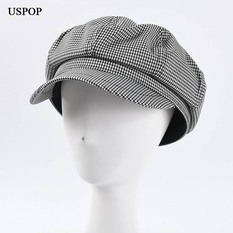 USPOP Women octgonal hats classic plaid octagonal cap female viaor caps autumn cap, Model 2 coffee
USPOP Women octgonal hats classic plaid octagonal cap female viaor caps autumn cap, Model 2 coffee