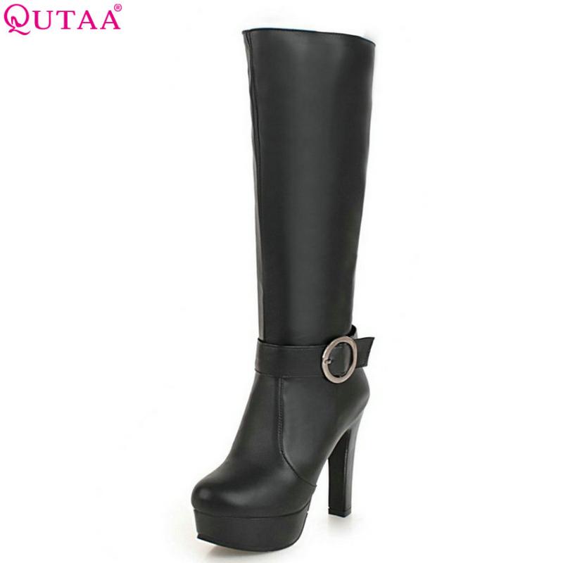 QUTAA 2020 Women Knee High Boots Pu Leather Fashion Women Shoes Winter Boots Platform All Match Big Size 34-43, Beige
QUTAA 2020 Women Knee High Boots Pu Leather Fashion Women Shoes Winter Boots Platform All Match Big Size 34-43, Beige
